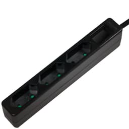 Grenuttak Slim Euro 3-veis 1,5m Svart