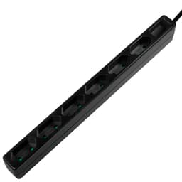 Grenuttak Slim Euro 6-veis 1,5m Svart
