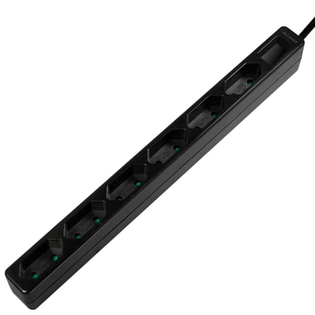 Grenuttak Slim Euro 6-veis 1,5m Svart