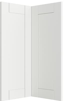 Epoq Shaker Classic White Pariovi työtason kulmaan keittiöön