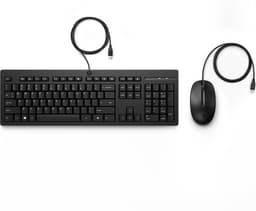 HP 225 Wired Mouse and Keyboard Combo, Full-size (100%), USB, Membran, Sort, Mus