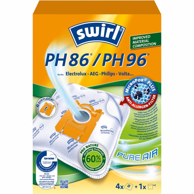 Dammsugarpåsar PH86/PH99 4P (OBS 3st DFP)