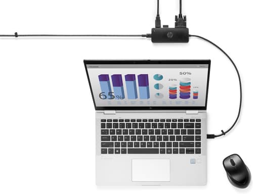 HP USB-C Travel Hub G2, USB 3.2 Gen 1 (3.1 Gen 1) Type-C, HDMI, USB 3.