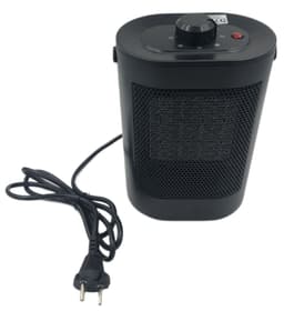Tyst mini värmefläkt 1500 W med justerbar temperatur Svart