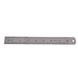 Linjal i rostfritt stål Silver 20 cm