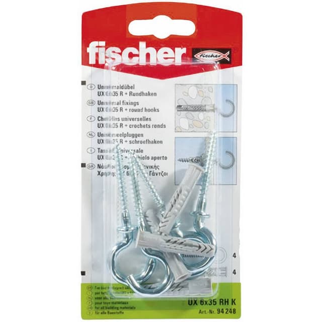 Fischer UX 6 x 35 RH K Universalplugg 35 mm 6 mm 94248