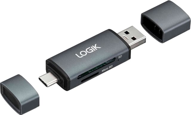 Logik 2-i-1 dobbel USB-kortleser
