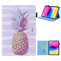 Til iPad 10.9 (2022) Tabletetui Cover Foldbart stativ - Guld Ananas