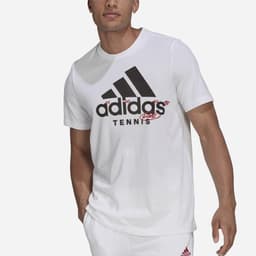 Adidas Tennis Graphic Logo, Padel- og tennis T-skjorte herre Blue L