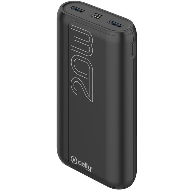 Celly PowerBank PD 20W 20 000 mAh Sort