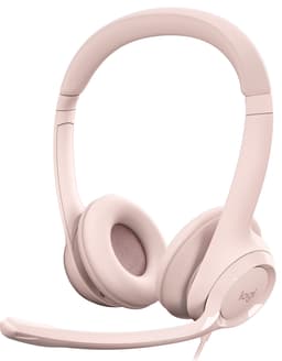Logitech H390 USB-hörlurar (rosa)