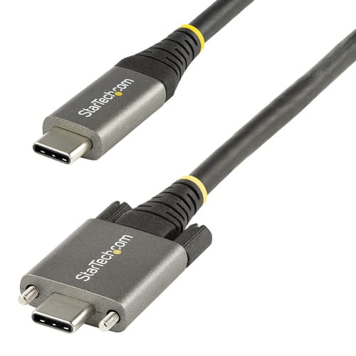 StarTech.com 50 cm sidoskruvlåsande USB C-kabel 10 Gbit/s - USB 3.1/3.2 Gen 2 T