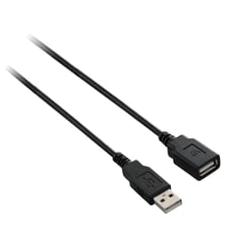 V7 V7E2USB2EXT-03M, 3 m, USB A, USB A, USB 2.0, Hane/Hona, Svart
