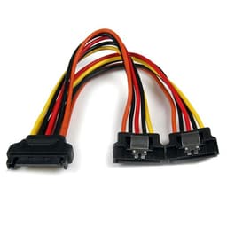 StarTech.com PYO2LSATA, 0,15 m, SATA 15-pin, 2 x SATA 155-pin, Hankjønn, Hunkjønn, Rett