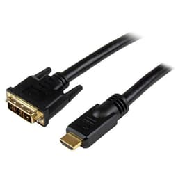 StarTech.com 15m HDMI/DIV-D, 15 m, HDMI, DVI-D, Guld, Sort, Hanstik/Hanstik