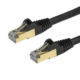 StarTech.com Cat6a Ethernet-kabel - skärmad (STP) - 2 m, svart, 2 m, C