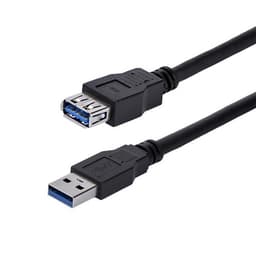 StarTech.com USB3SEXT1MBK, 1 m, USB A, USB A, USB 3.2 Gen 1 (3.1 Gen 1