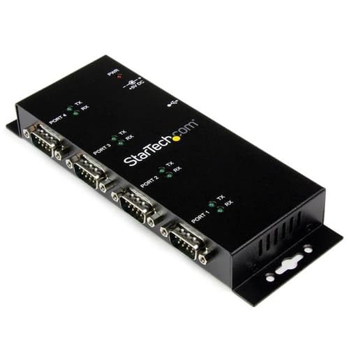 StarTech.com ICUSB2324I, USB 2.0 Type-B, Seriel, Sort, Stål, Aktivitet, CE, FCC, RoHS
