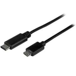 StarTech.com USB2CUB2M, 2 m, USB C, Micro-USB B, USB 2.0, Hanstik/Hanstik, Sort