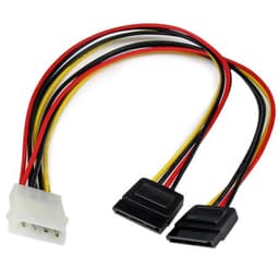 StarTech.com PYO2LP4SATA, 0,304 m, Molex (4-pin), 2 x SATA 15 stikben, Hanstik, Lige, Lige
