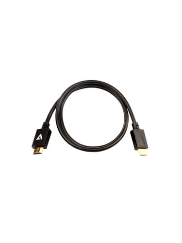 V7 V7HDMIPRO-1M-BLK, 1 m, HDMI Typ A (standard), 2 x HDMI Type A (Standard), 48