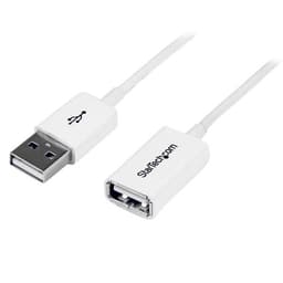StarTech.com USBEXTPAA1MW, 1 m, USB A, USB A, USB 2.0, 480 Mbit/s, Hvid