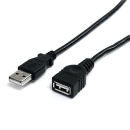 StarTech.com 3 m svart USB 2.0-förlängningskabel A till A – M/F, 3 m,