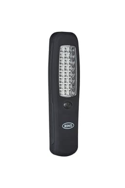 Platt standard arbetslampa, krok & magnet med 2 x AA