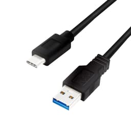 USB-A till USB-C Kabel 15W 0,5m Svart