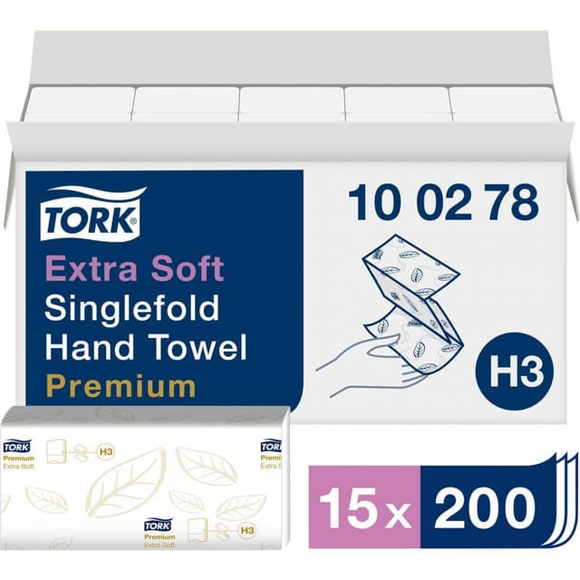 Pappershanddukar 3000 st TORK Zickzack Premium 100278