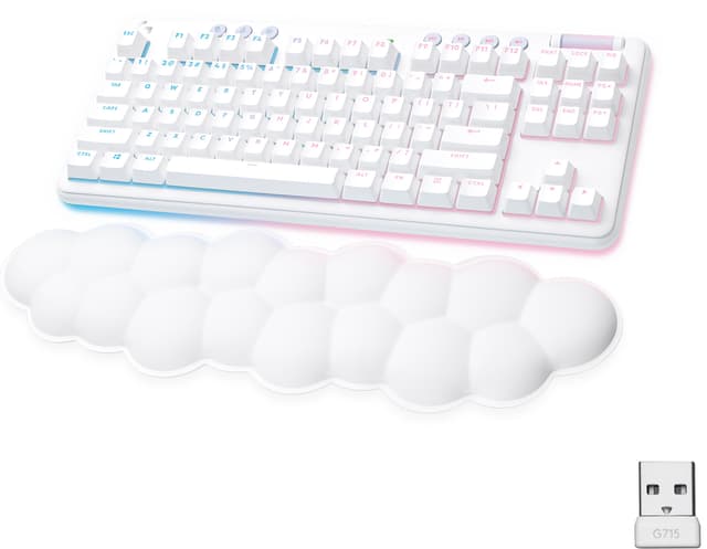 Logitech G G715 Tactile gamingtastatur (hvit)