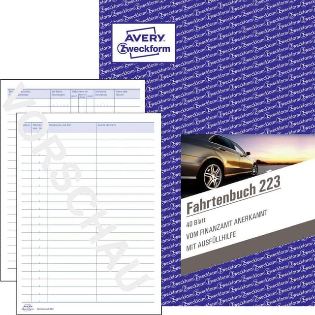 Avery-Zweckform Färdbok 223 DIN A5 Antal ark: 40 Vit 40