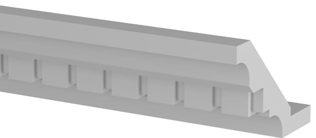 Epoq Heritage herskapelig kronlist 220 cm (Light Grey)