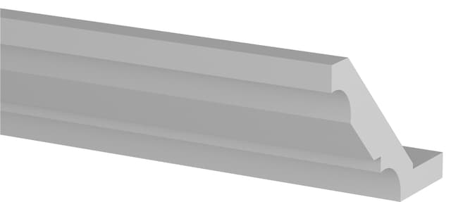 Epoq Heritage facetterad krönlist 220 cm (ljusgrå)
