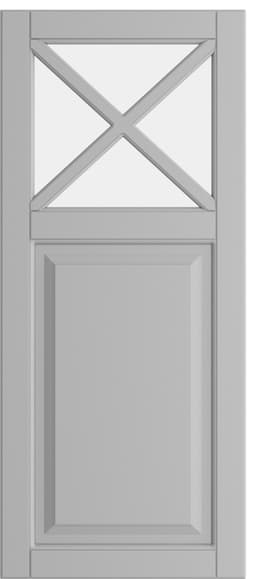 Epoq Heritage semi-glaslåge 40x92 cm til køkken (lys grå)