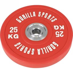 Gorilla Sports Bumper Plates COLOR 50 mm 25 kg