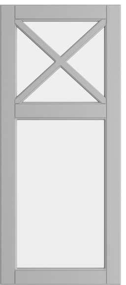 Epoq Heritage glassdør til kjøkken 40x92 cm (light grey)