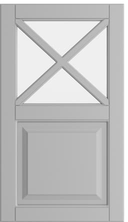 Epoq Heritage semi-glassdør til kjøkken 40x70 cm (lys grå)