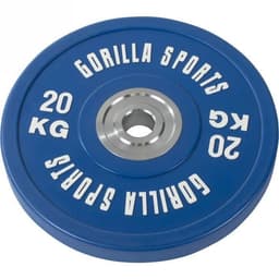 Gorilla Sports Bumper Plates COLOR 50 mm 20 kg