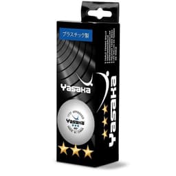 Yasaka Pallo XXX 3-p (valkoinen) ""CA""/Muovipallo, Pöytätennispallot