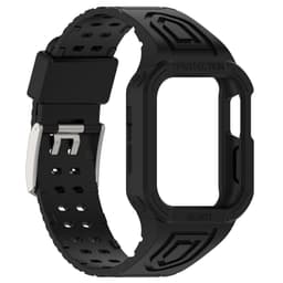 Kellon ranneke silikoni Musta Apple Watch 42/44/45 mm