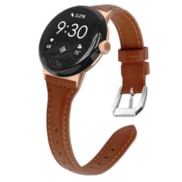 Klockarmband i äkta läder Ruskea Google Pixel Watch