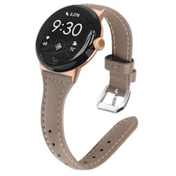 Klokkebånd i ekte skinn Grå Google Pixel Watch