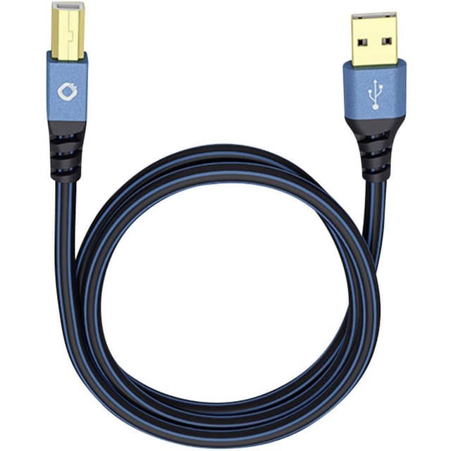 Oehlbach USB-kabel USB 2.0 USB-A-hanstik, USB-B-hanstik