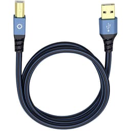 Oehlbach USB-kabel USB 2.0 USB-A-hanstik, USB-B-hanstik