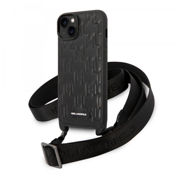 Karl Lagerfeld iPhone 14 Plus Skal Crossbody Strap Svart