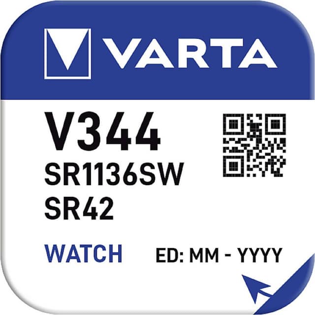 344 Knapcellebatteri Sølvoxid 1.55 V 105 mAh Varta