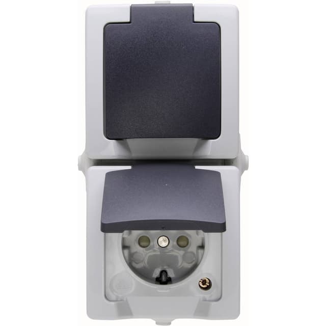 Kopp Vägguttag lock Nautic Grå 136956008