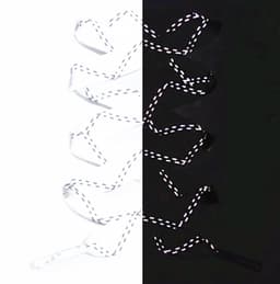 Z Shape reflekterende flate skolisser 1 par Hvit 120 cm