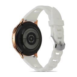 Klokkebånd silikon Hvit 20 mm